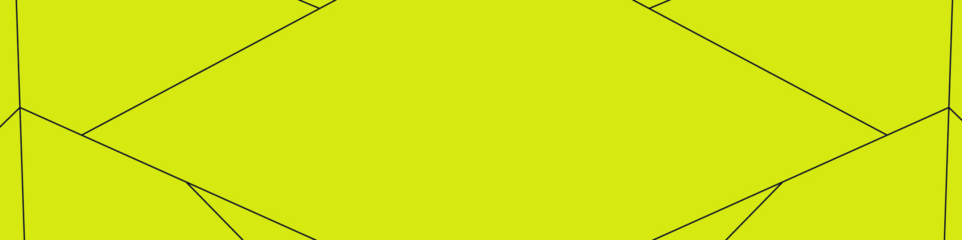 Geometric pattern with black lines on a bright yellow background