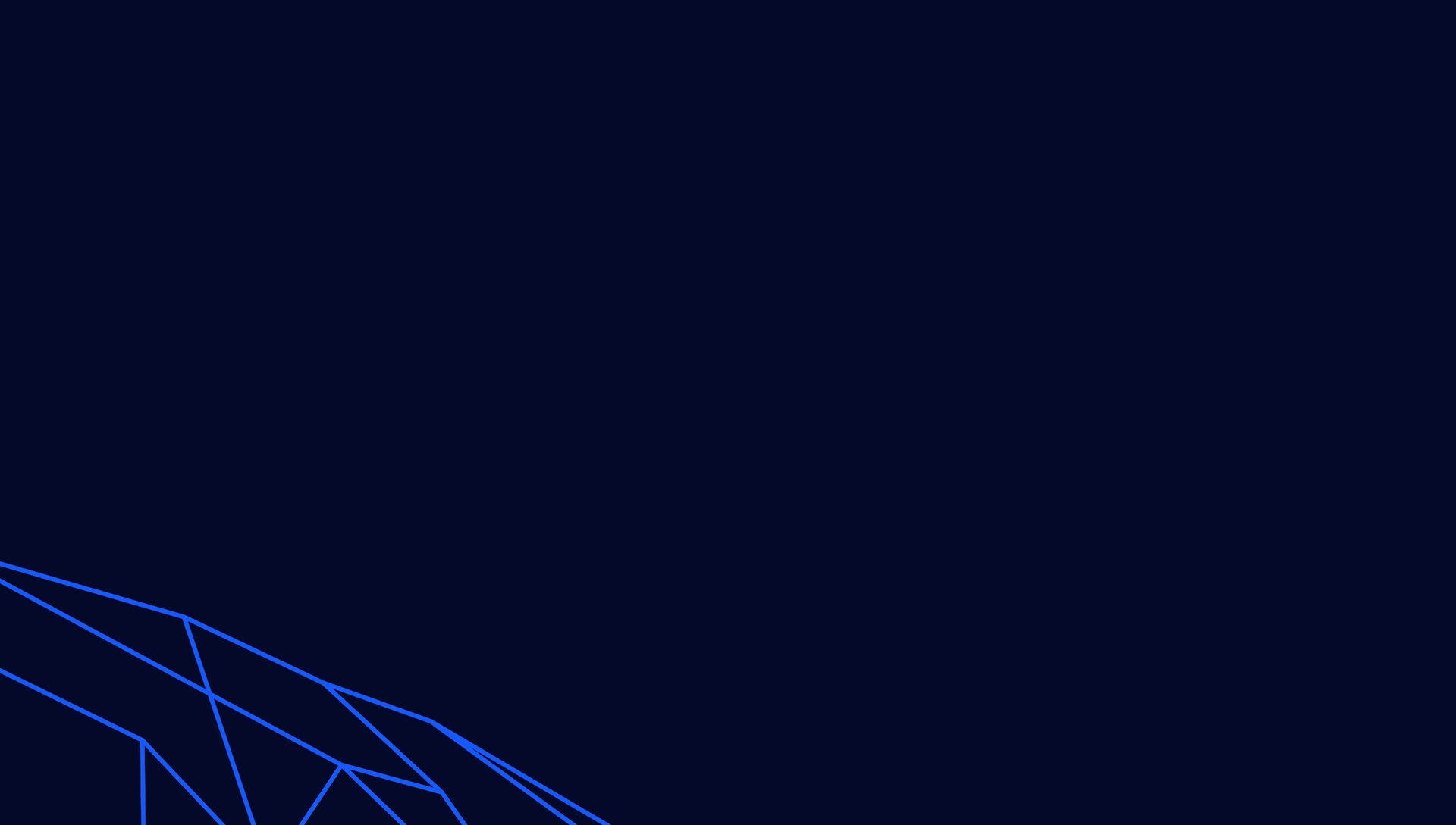 Blue geometric line design on a black background