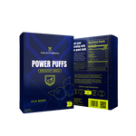 Box of Countdown Power Puffs Acai Berry breakfast cereal with blue and yellow design.